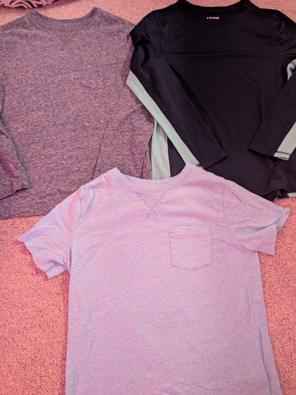 Lands' End Short Sleeve Pocket, Active & Long Sleeve Tee